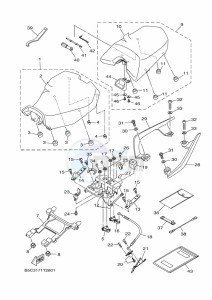 TRACER 900 MTT850 (B5CM) drawing SEAT