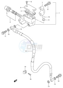 DR350 (E1) drawing FRONT MASTER CYLINDER