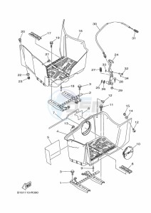 YFM700FWB KODIAK 700 (B6KA) drawing STAND & FOOTREST