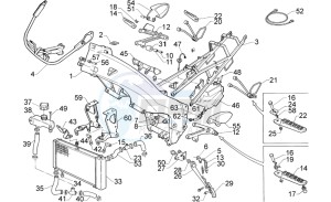 RS 125 (eng. 122cc) drawing Frame