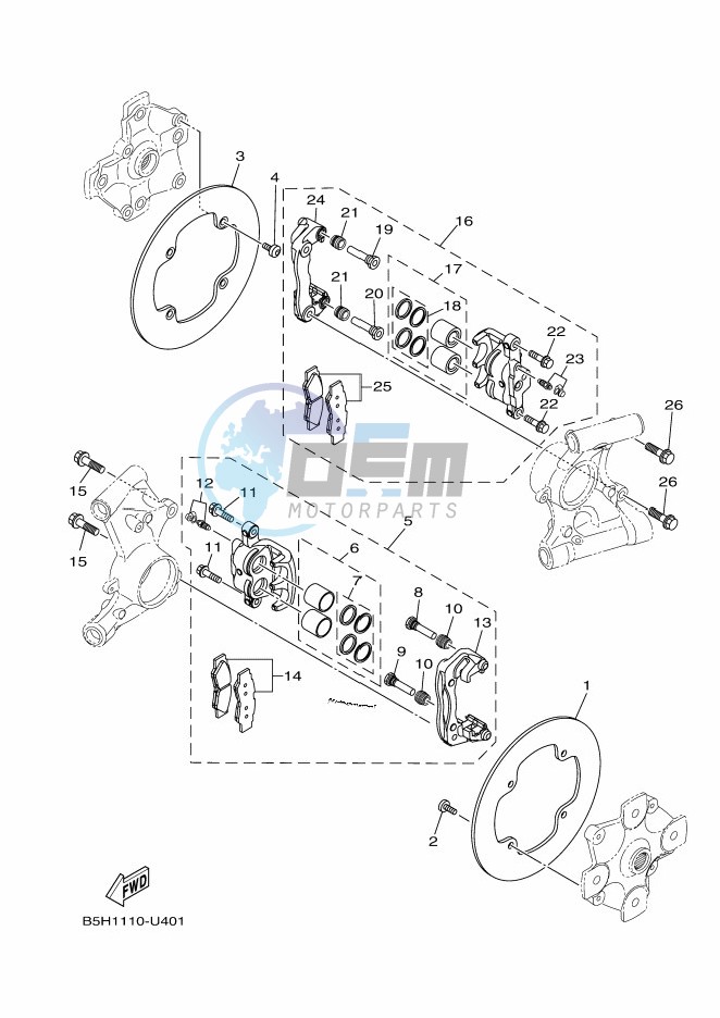 REAR BRAKE CALIPER