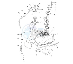 XP T-MAX WHITE MAX 500 drawing FUEL TANK