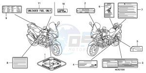 CBF600NA9 Europe Direct - (ED / ABS) drawing CAUTION LABEL