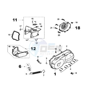 VCLIC drawing CRANKCASE COVER WITHOUT SENSOR