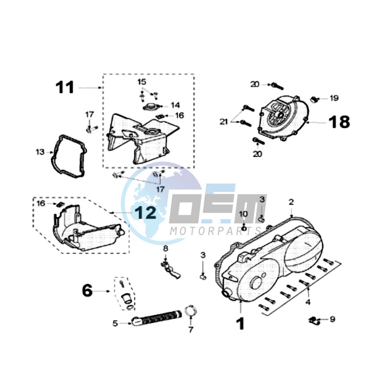 CRANKCASE COVER WITHOUT SENSOR