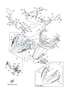 YZF-R3 YZF-R3A 321 R3 (BR51 BR52) drawing WINDSHIELD