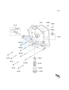 KSF 50 B [KFX50] (B7F-B9S) B8F drawing ENGINE COVER-- S- -