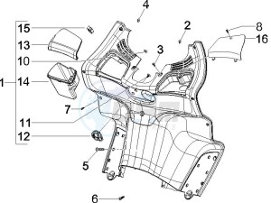 X Evo 250 Euro 3 drawing Front glove-box - Knee-guard panel