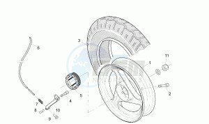 SR 50 1994-1996 Horizontal cil drawing Rear Wheel