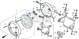 CB250 drawing HEADLIGHT (1)