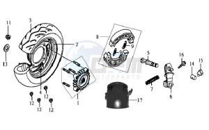 JET BASIX 25KMH 50 drawing REAR WHEEL