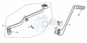 XS 125 drawing CHANGE PEDAL - KICK STARTER ARM