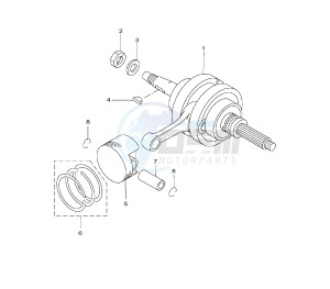 YP R X-MAX 250 drawing CRANKSHAFT AND PISTON