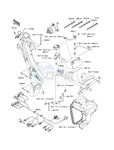 KLX 450 A [KLX450R] (A8F-A9F) A9F drawing CHASSIS ELECTRICAL EQUIPMENT