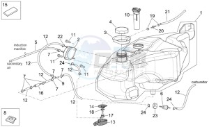 Scarabeo 125-200 e3 (eng. piaggio) drawing Fuel Tank