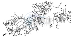 TRX450S drawing FRONT FENDER (ES)