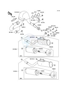 KX65 KX65A6F EU drawing Muffler(s)