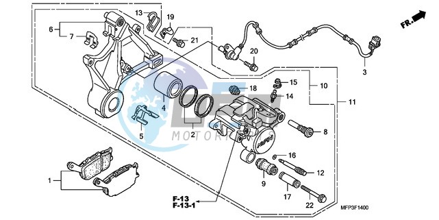 REAR BRAKE CALIPER