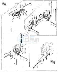 KZ 400 A (A1-A2) drawing CARBURETOR ASSY -- KZ400-A1- -