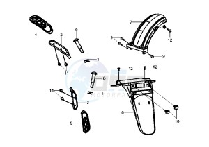 HD EU2 - 125 cc drawing REAR FENDER