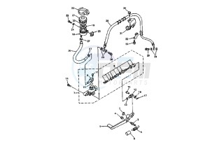 YZF R1 1000 drawing REAR MASTER CYLINDER