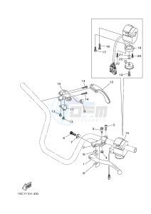 YFM300 RAPTOR 300 (1SC1) drawing HANDLE SWITCH & LEVER