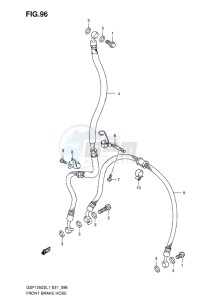 GSF-1250S BANDIT EU drawing FRONT BRAKE HOSE