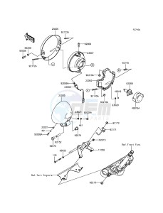 VULCAN 900 CUSTOM VN900CEFA GB XX (EU ME A(FRICA) drawing Headlight(s)(UK)