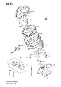 SV650S (E3-E28) drawing SPEEDOMETER (SV650K8 K9)