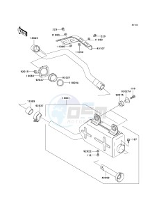 KLF 250 A [BAYOU 250] (A6F-A9F) A8F drawing MUFFLER-- S- -