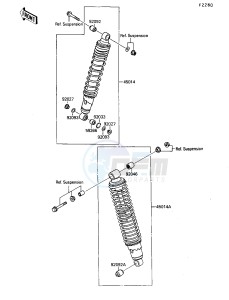 KSF 250 A [MOJAVE 250] (A8-A9) [MOJAVE 250] drawing SHOCK ABSORBER-- S- -