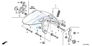 CBR250RAD CBR250R ABS 2E - (2E) drawing FRONT FENDER