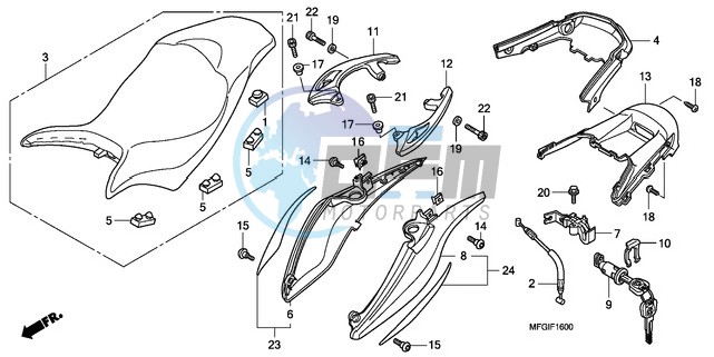 SEAT/REAR COWL