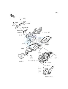 Z300 ER300AFF XX (EU ME A(FRICA) drawing Cowling