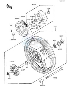 ZX 550 A [GPZ] (A1-A3) [GPZ] drawing REAR WHEEL_HUB_CHAIN