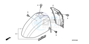 SCV100F9 Australia - (U) drawing FRONT FENDER