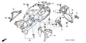 VFR800A9 Ireland - (EK / ABS MME TWO) drawing REAR FENDER