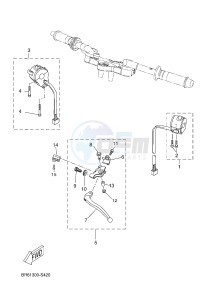 YZF-R125 YZF-R125A R125 (BR62 BR62 BR62 BR62) drawing HANDLE SWITCH & LEVER