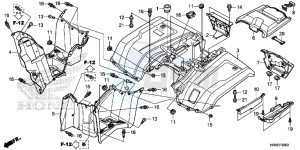 TRX500FM1H TRX500 ED drawing REAR FENDER