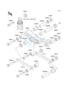 EX 500 D [NINJA 500R] (D6F-D9F) D6F drawing REAR SUSPENSION