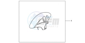 CBR1000RA9 UK - (E / ABS MKH) drawing CARBON FIBER FRONT FENDER