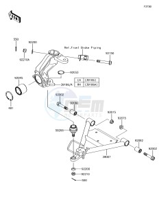 MULE SX KAF400JJF EU drawing Suspension