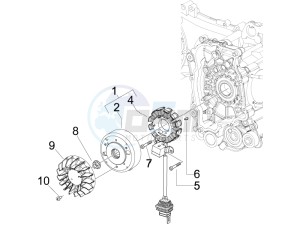 LXV 50 4T 2V 25 Kmh B-NL drawing Flywheel magneto