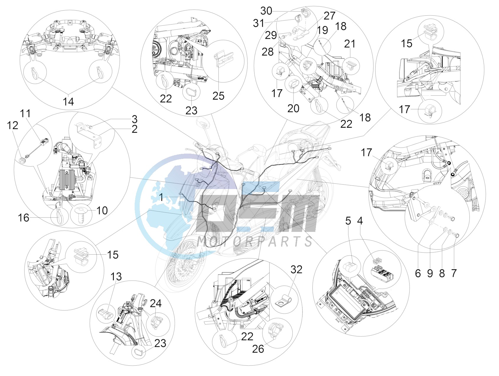 Main cable harness