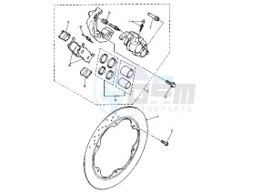 XJ S DIVERSION 600 drawing FRONT BRAKE CALIPER MY97