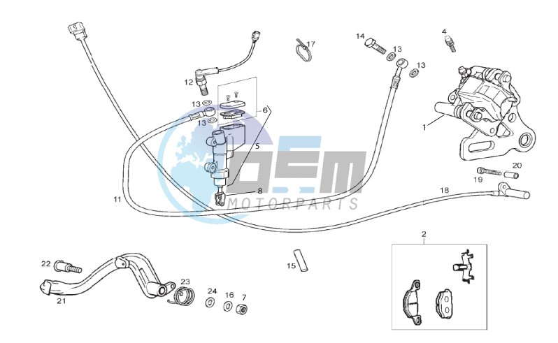 Rear brake system