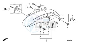 CB1300SA9 KO / ABS BCT TY2 drawing FRONT FENDER