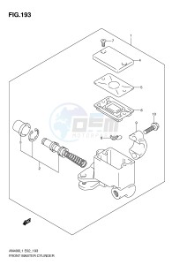 AN400 (E2) Burgman drawing FRONT MASTER CYLINDER (AN400L1 E2)