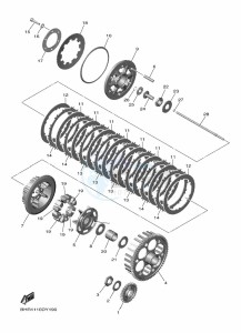 YZ450F (BHR6) drawing CLUTCH