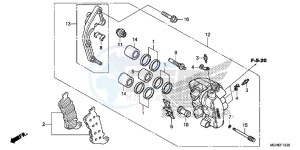 VFR1200XLE CrossTourer 2ED drawing L. FRONT BRAKE CALIPER